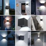 applique murale led contemporaine noire ip65 mur salon éclairage maison 3000k 85265v