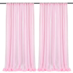 Rideaux en tissu léger et élégant dans une jolie teinte de rose pastel qui apporteront une touche de douceur et de luminosité à la pièce.