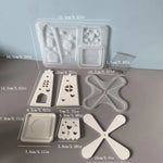 moulage silicone moulins vent décorations bougie blanc rose rustique charmant