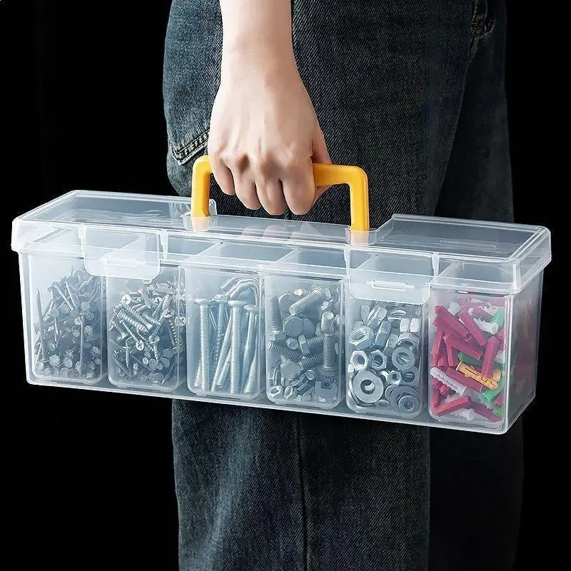 rangement transparent compartiments outils vis petites pieces boite organisation utilitaire multifonctionnelle diverse herramientas
