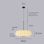 suspension lumineuse soie blanc rayures horizontales moderne passe câble noir