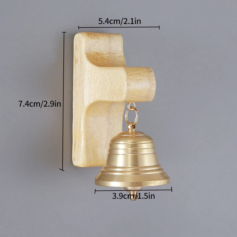cloche porte or bois naturel papillon chinois deco classique wind chime fixations