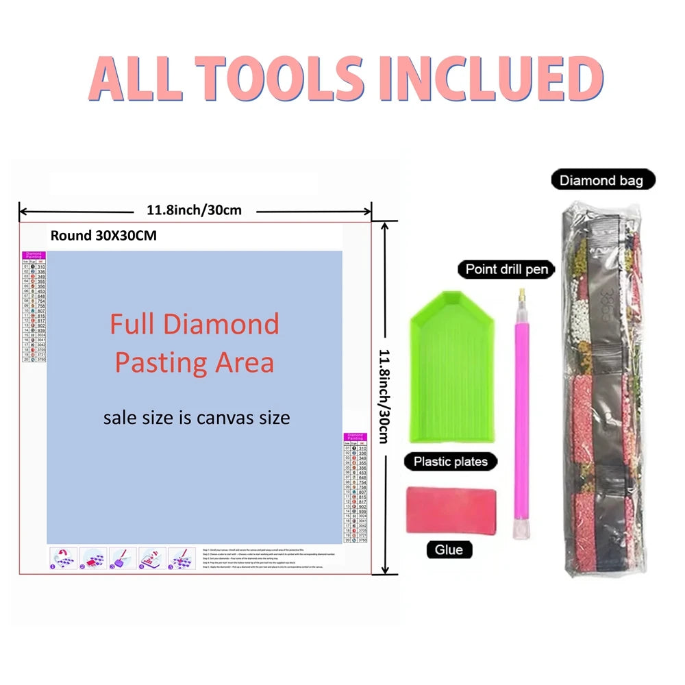 toile diamant fleurs tournesols roses papillon artisanal peinture acrylique instructions outils