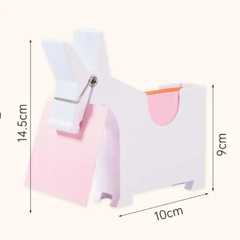 support stylos porte papier cheval blanc rose rouge moderne minimaliste clips