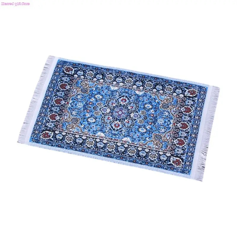 tapis miniature oriental enfant jeu transport floral géométrique franges couleur