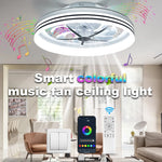 ventilateur lumière led télécommande modes modernes variateur intelligent salon chambre