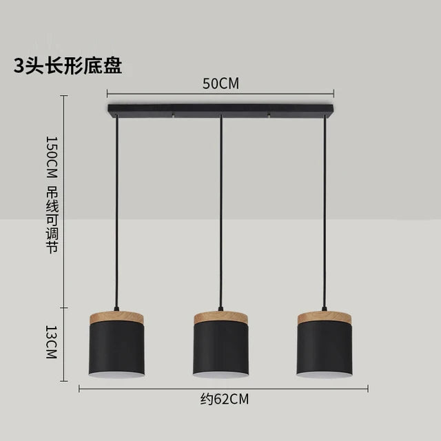 suspension lumineuse moderne minimaliste noir gris blanc matériaux aluminium éclairage led pendentif restaurant cuisine