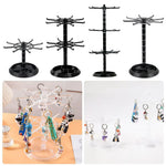 support bijoux rotatif transparent noir blanc moderne minimaliste empilable utilisation multiple organisateur diy