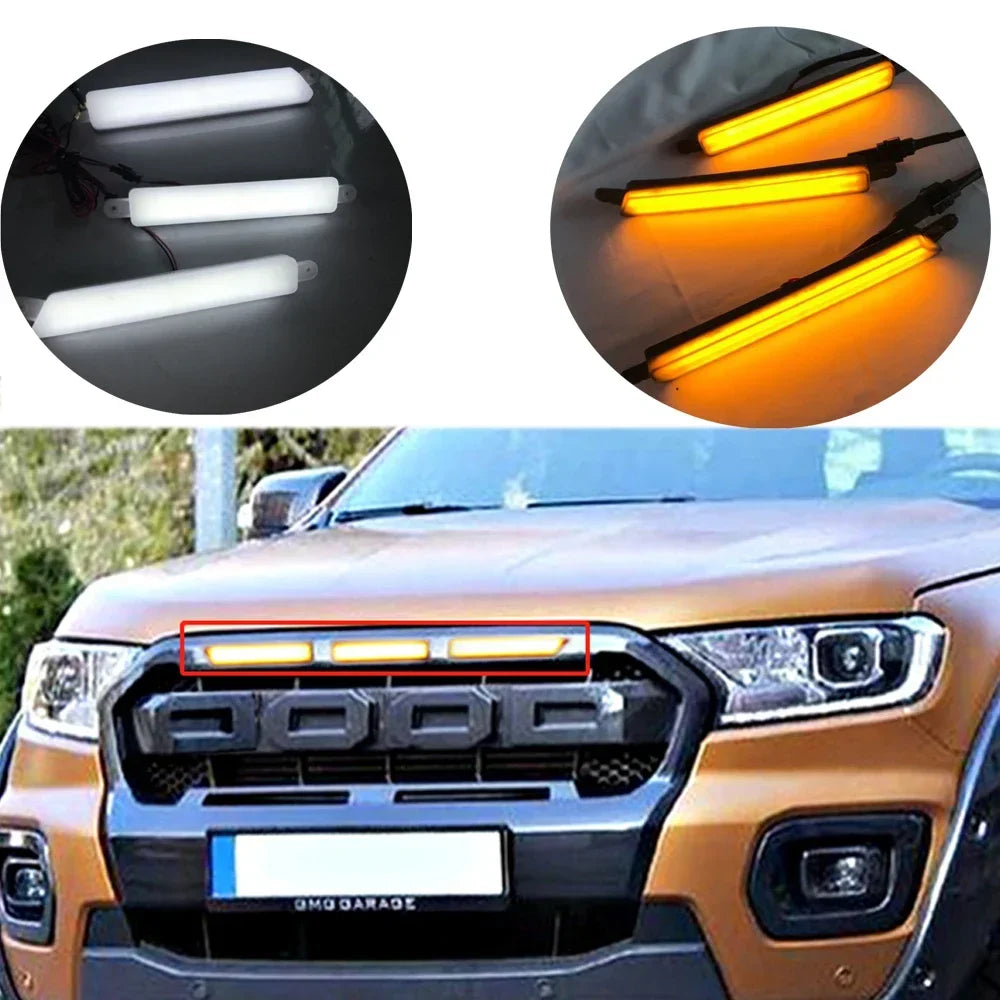 éclairage led blanc orange moderne 2400 lumens 15w câbles électriques feux jour antibrouillard