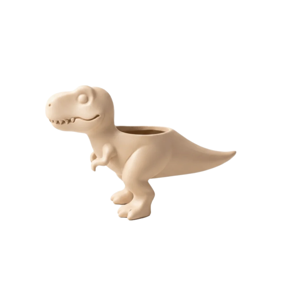 pots succulentes forme dinosaure contemporain noir blanc beige mignon plastique decoration