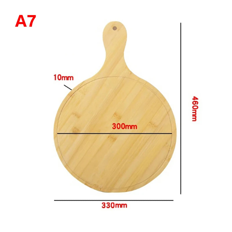 planche découper bois clair grain naturel fourchette couteau classique service pizza steak collation