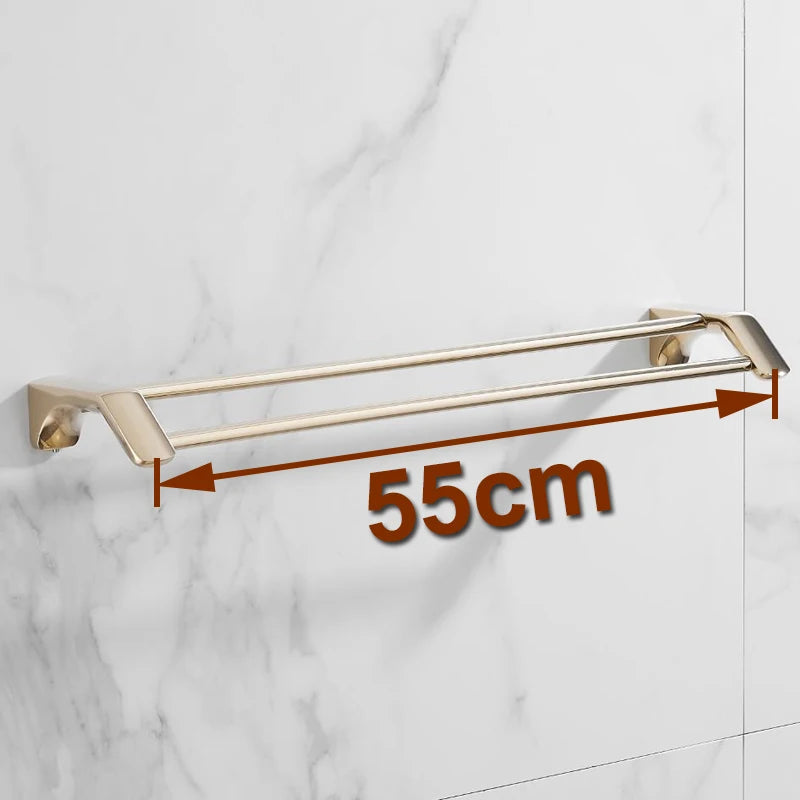 Accessoires salle bain doré moderne porte serviettes support papier toilette brosse wc 60cm