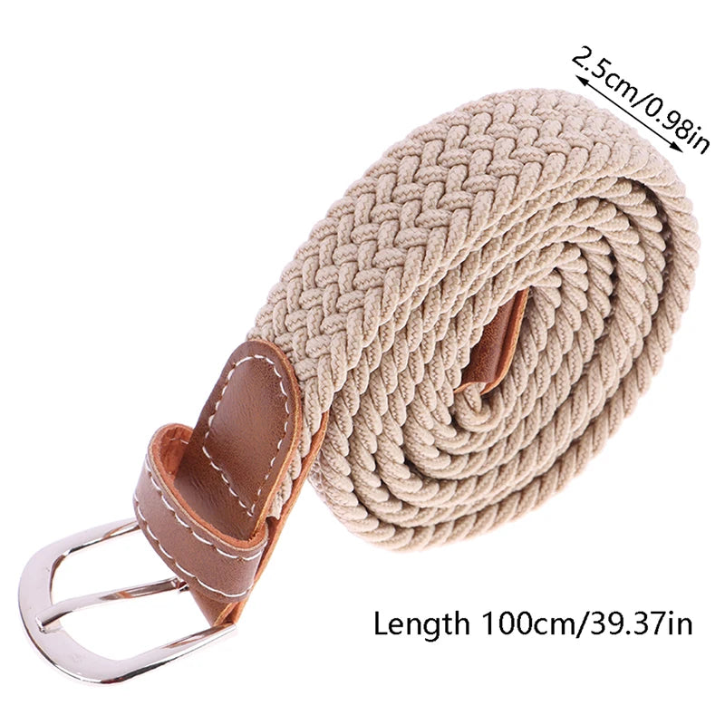 ceinture tissée élastique unisexe moderne beige noir rouge gris bleu olive