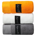serviettes coton absorbantes rayées moderne orange blanc gris clips toilette durable qualité