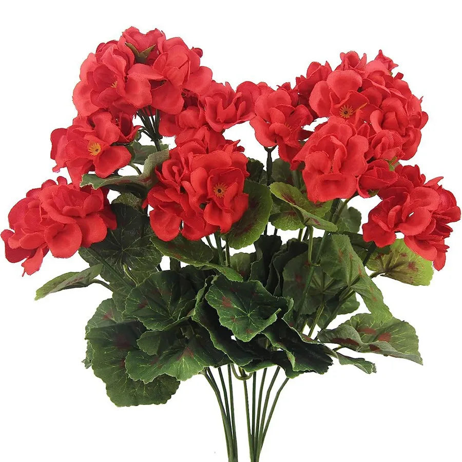 Bouquet artificiel moderne rouge vert décoration extérieure maison mariage anniversaire