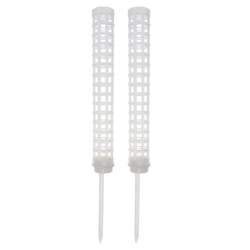 support plante plastique blanc moderne grille mailles régulières insertion sol
