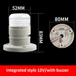 lampe led rouge verte jaune adhésive buzzer flashing 12v 24v transparente moderne