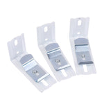 support mural blanc industriel eyelets fixations accroches plats opaques métal montage