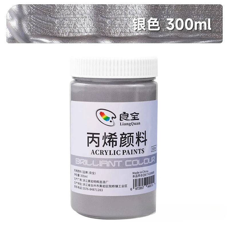 peinture acrylique métallique pigment or argent bronze 300ml art chinois restauration bouddha toile verre