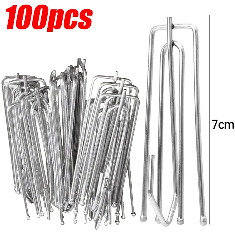 pinces rideaux moderne argentées métal résistant rouille 100pcs accessoire draperie fenêtre
