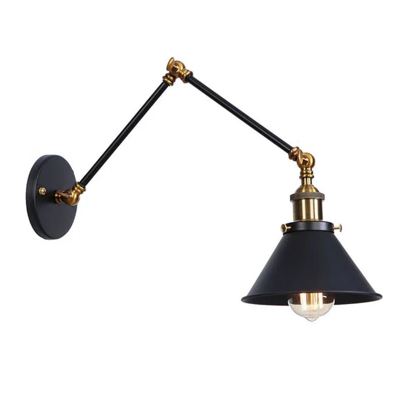 lampe murale articulée or industrielle vintage chambre cuisine salle manger