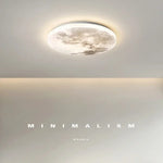 lampe moderne lune texture blanc gris réglable intensité 36w 48w