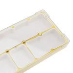 boîtes rangement transparentes plastique compartiments clips coussinets éponge organisation pièces montres moderne différentes couleurs