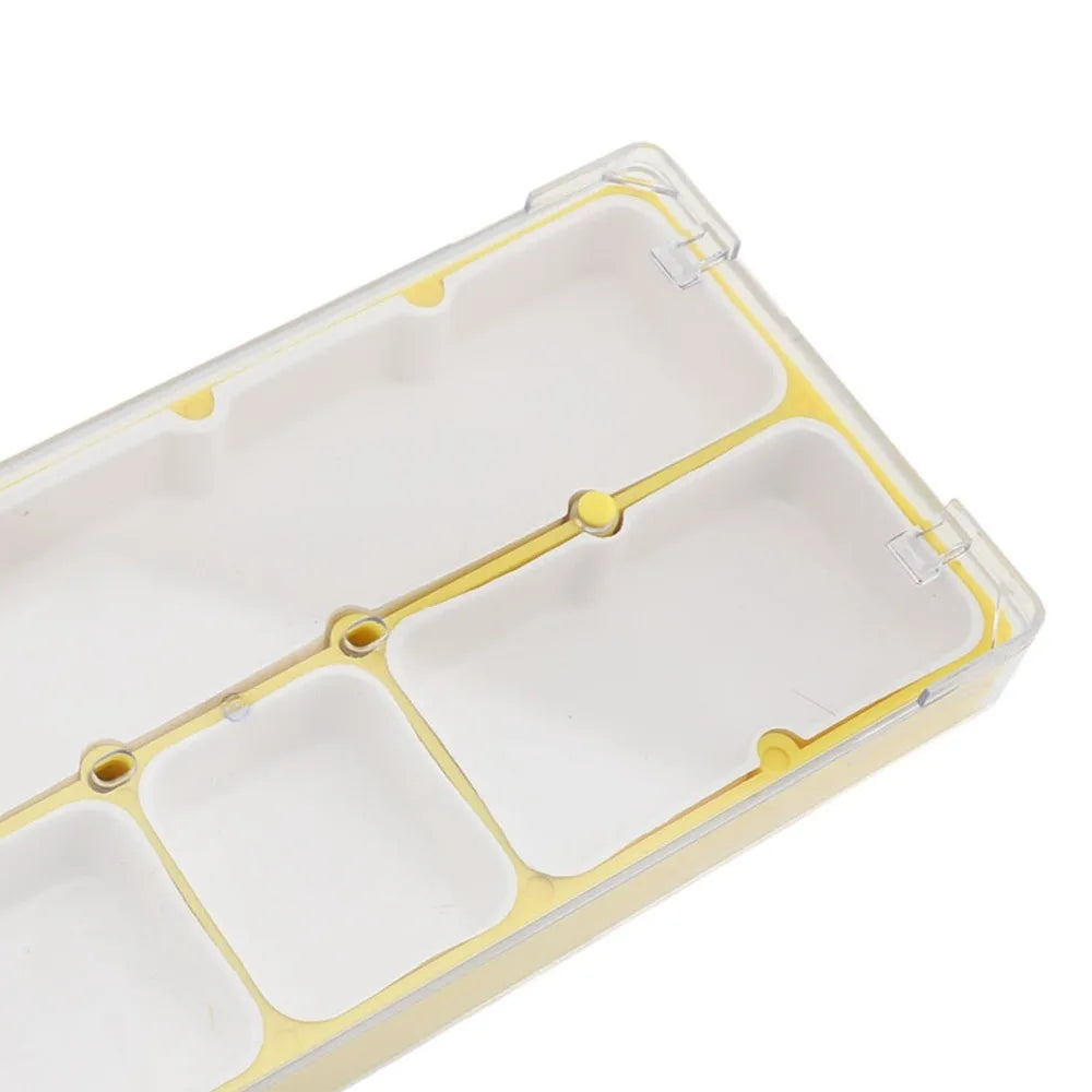 boîtes rangement transparentes plastique compartiments clips coussinets éponge organisation pièces montres moderne différentes couleurs