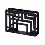 support serviettes moderne argenté doré noir grille géométrique adhésif papier serviettes