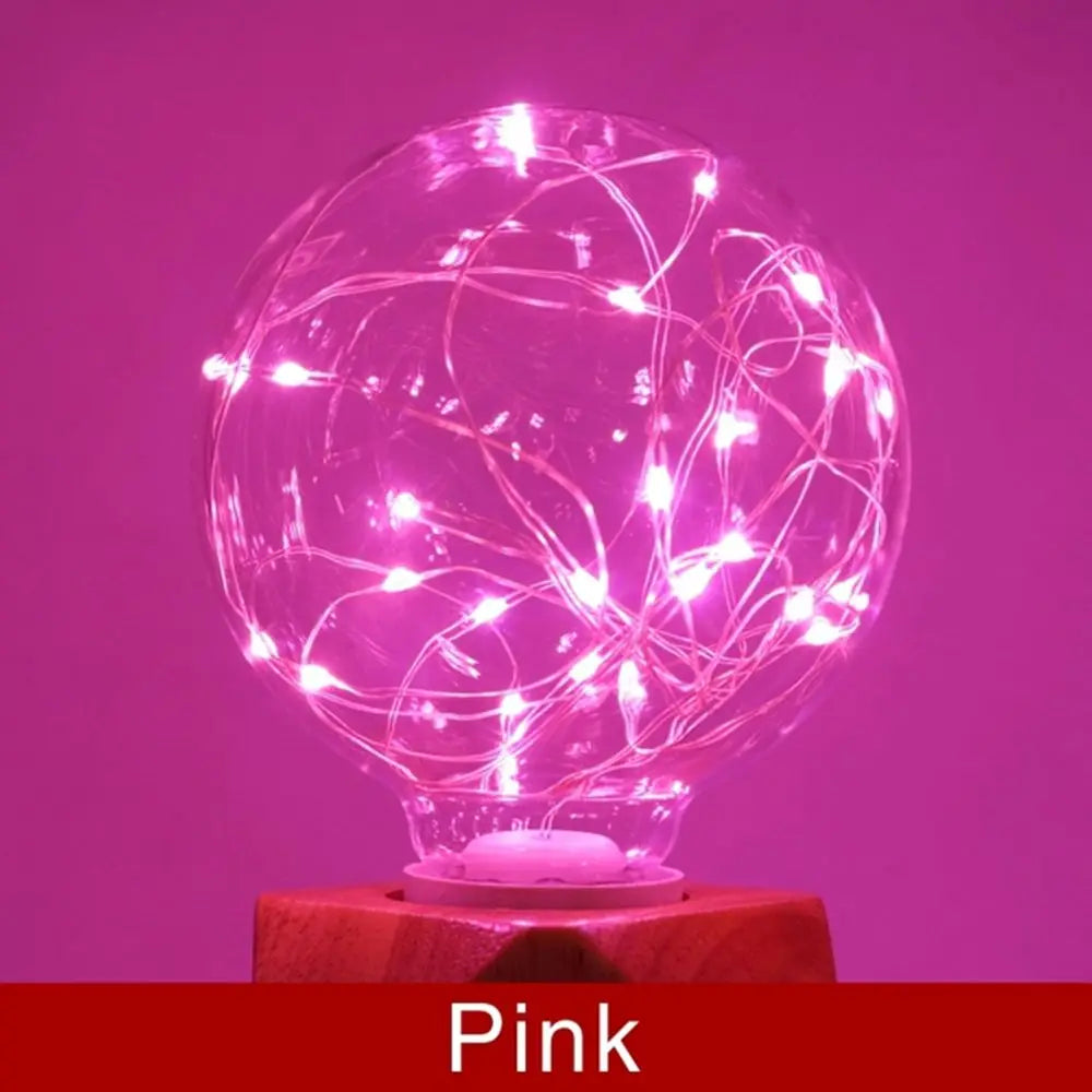 ampoules led decoratives e27 multicolore fil lumineux coeurs transparentes vintage moderne