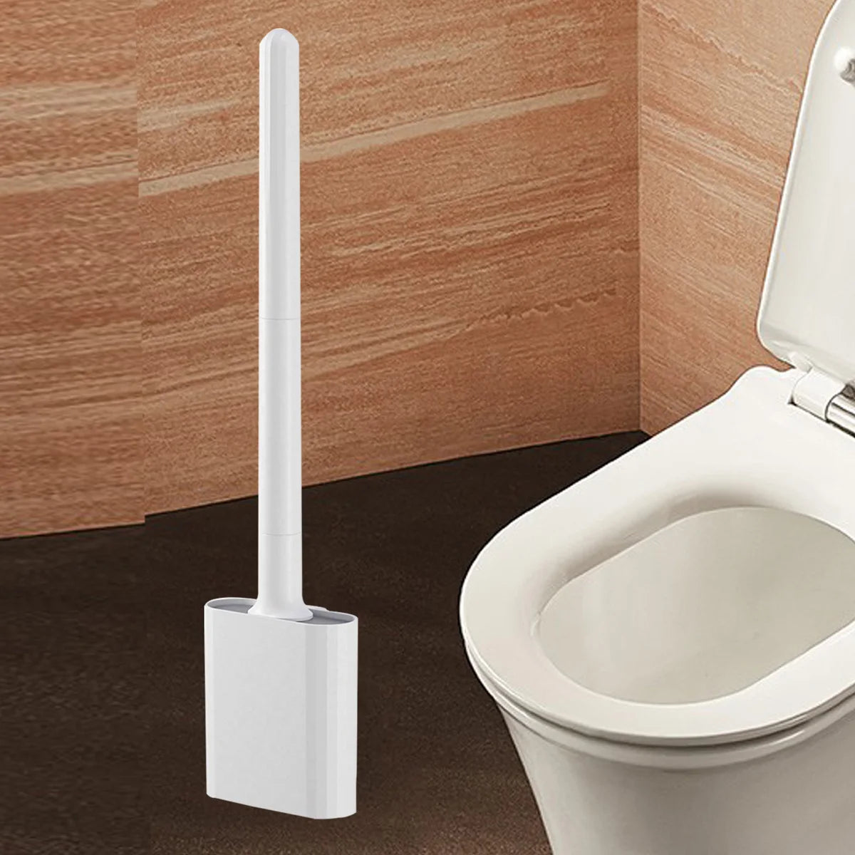 brosse wc silicone support mural blanc noir moderne minimaliste respectueux