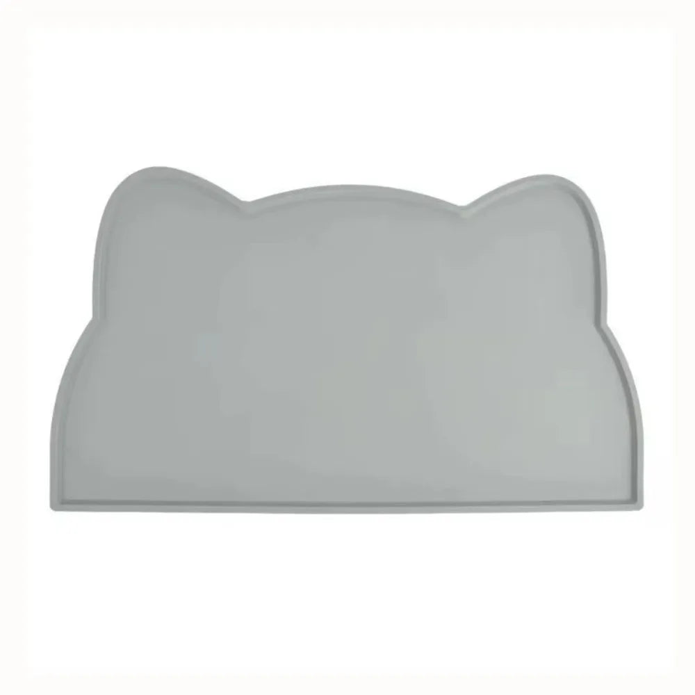 tapis repas animaux compagnie gris bleu orange rose moderne imperméable caoutchouc bols easy clean