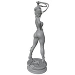 figurine decoration pin up fille sexy resine base circulaire fouet gris clair erotique fantaisie