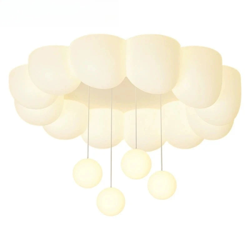 lampe suspendue moderne nuage boules blanc chambre décoration led enfants