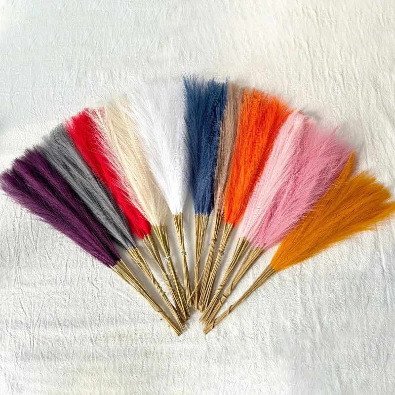 décoration naturelle plumes artificielles gris violet rose blanc orange Jaune