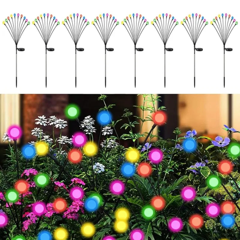 lumière solaire jardin effet luciole moderne autoinstallation ip65 led blanc oeilletsextérieur scintillement