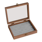 boîte bijoux bois marron compartiments velours transparente cadenas classique moderne