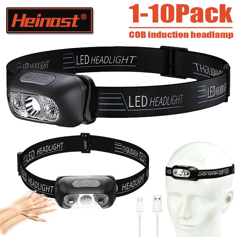 lampe frontale led rechargeable puissante mini nuit camping portable bandeau ajustable usb