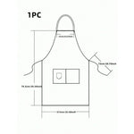 tablier toile polyester gris noir classique poche boutons élastiques cuisine uniforme serveur