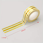 ruban adhésif moderne rayures blanc doré 5m imperméable résistant usage décoratif carreaux sols murs