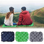 coussin gonflable tufté moderne vert bleu marine gris anti escarres portable camping