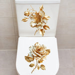autocollants muraux fleurs colorées bouquet papillons salle bain blanc 30x30cm 2pièces adhésifs