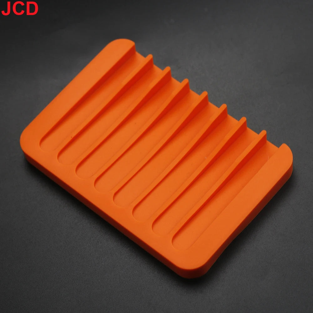 support savon silicone rose violet bleu vert orange gris moderne rayures horizontales