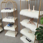 tapis blanc rose doux peluche non glissant absorbant salon chambre nordique moderneComfortable