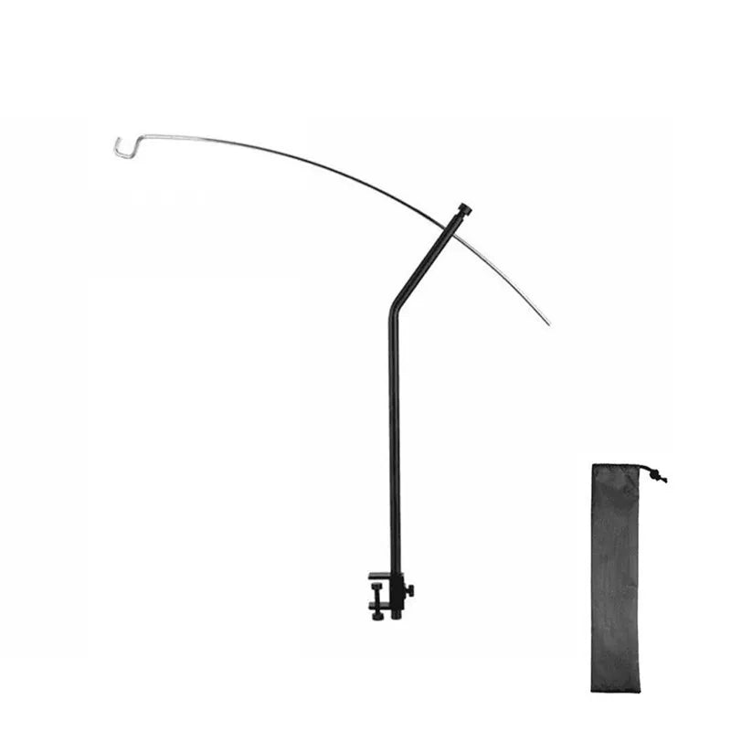 lampe camping noir minimaliste clips aluminium sac rangement portableextérieur