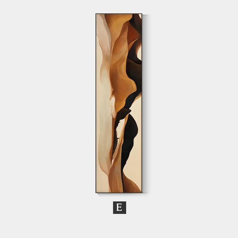 tableau abstrait géométrique contemporain minimaliste toile sans cadre 30x120cm 40x160cm 50x200cm
