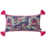 taie d'oreiller imprimée léopard tropical velours carré moderne deux côtés opaques tassel rouge océanique