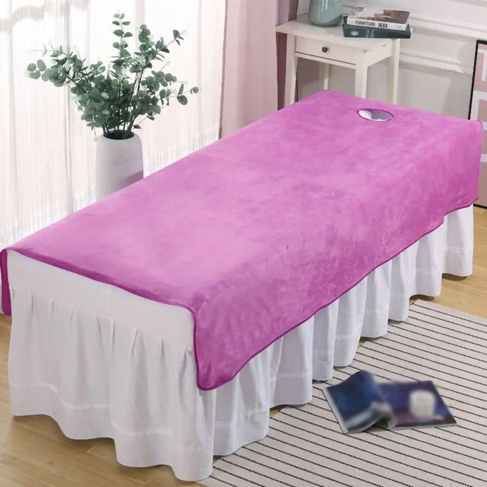 serviette massage bambou rose marron blanc uni velours moderne 80x200cm 120x200cm