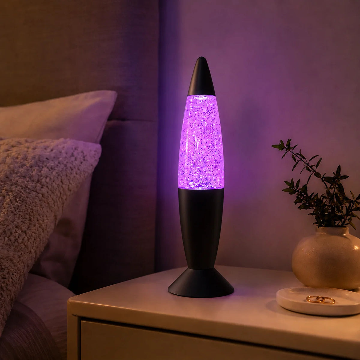 lampe led change couleur usb chambre projection paillettes argentées moderne gaming