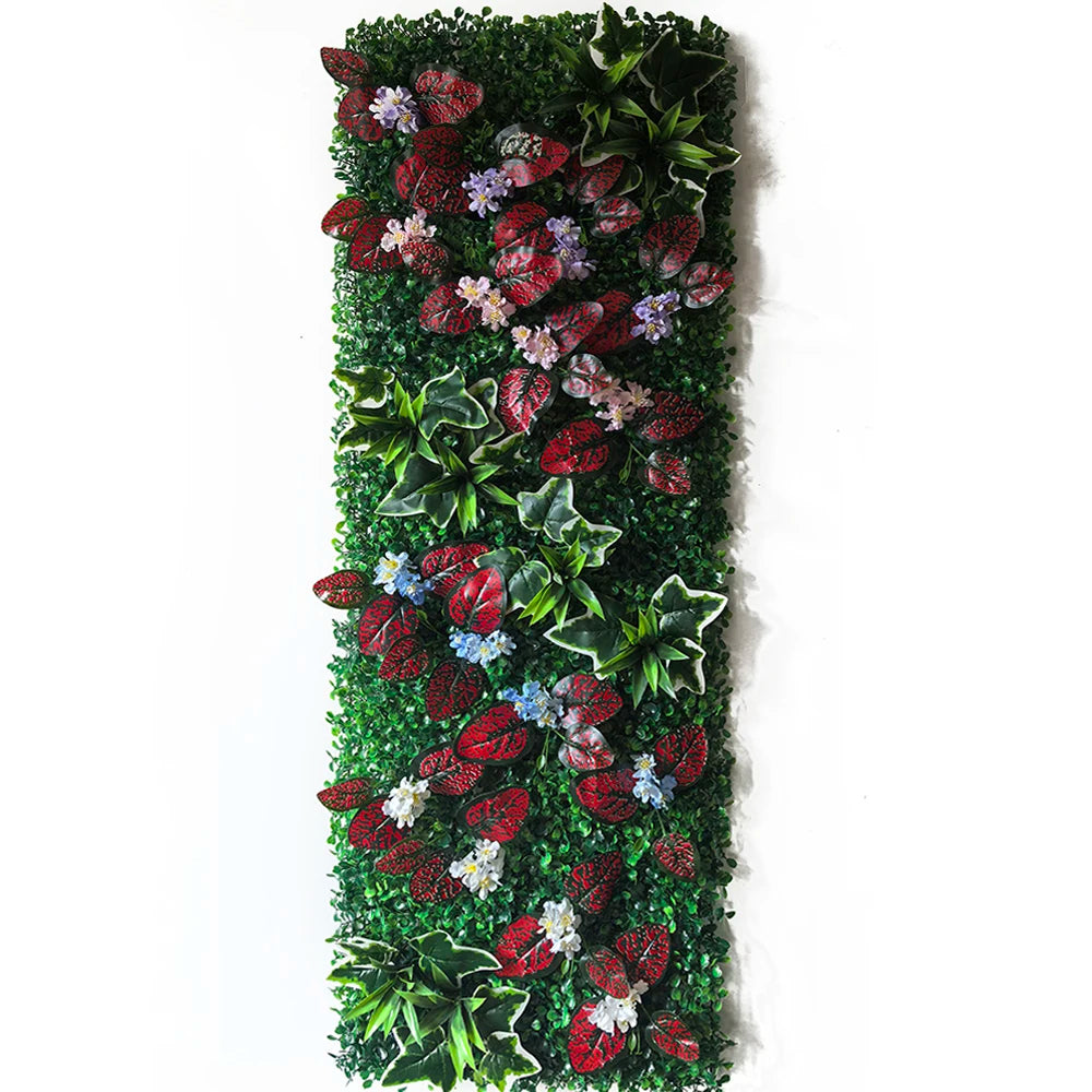 plante artificielle décorative fleurs rouges blanches jardin intérieur extérieur